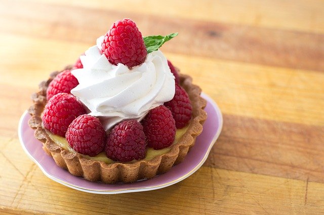 Dessert Raspberries Whip Cream 