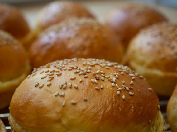 Roll Sesame Hamburger Burger Food