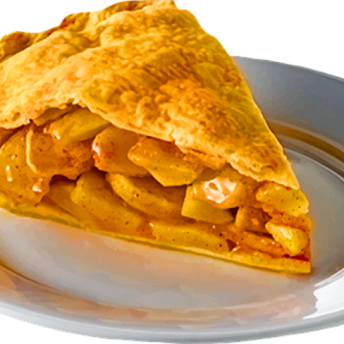 Apple Pie Slice Plate Food Sweet 