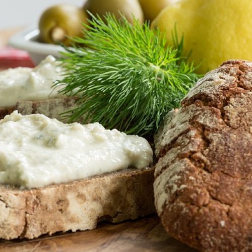Bread Eat Lemon Fish Healthy Food 