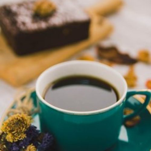 Food Coffee Cake Morning Blue 