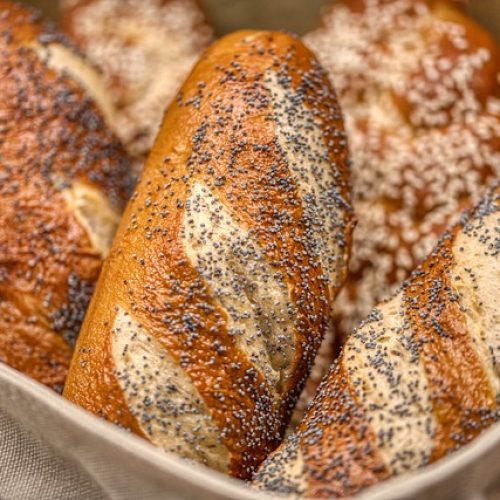 Pretzels Bread Roll Baked Fresh 